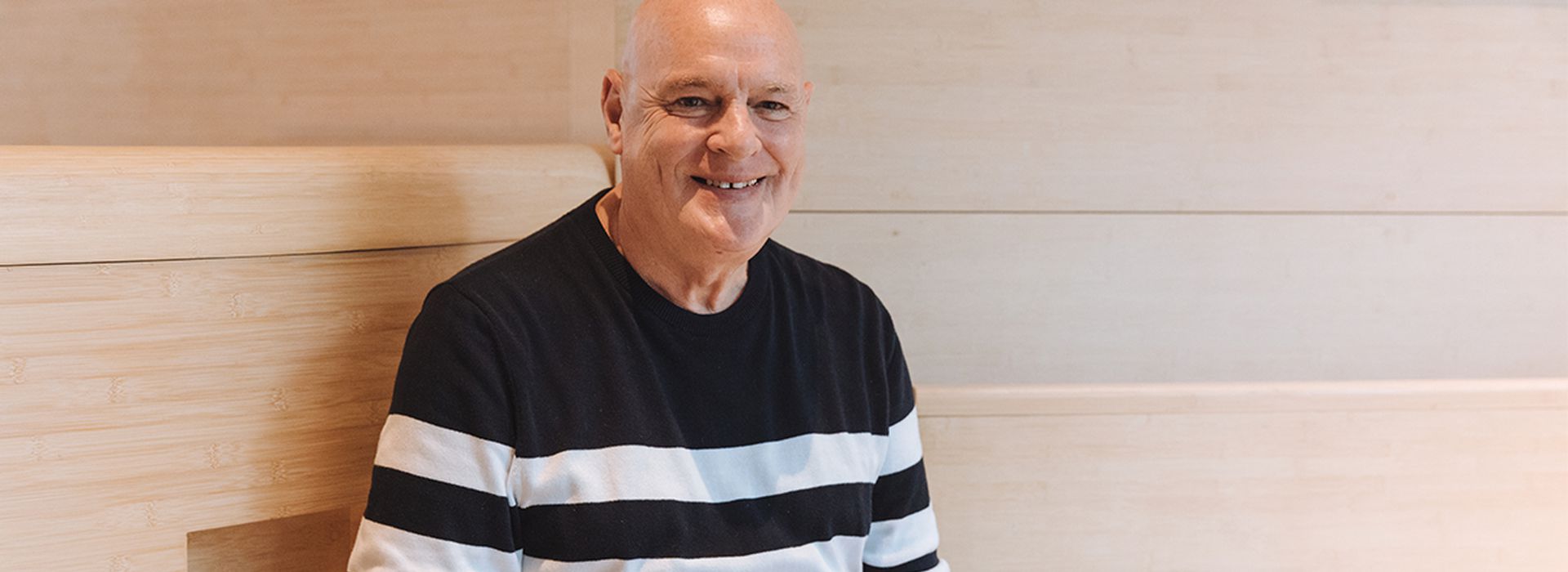 Portrait of Mike, smiling in Maggie's centre